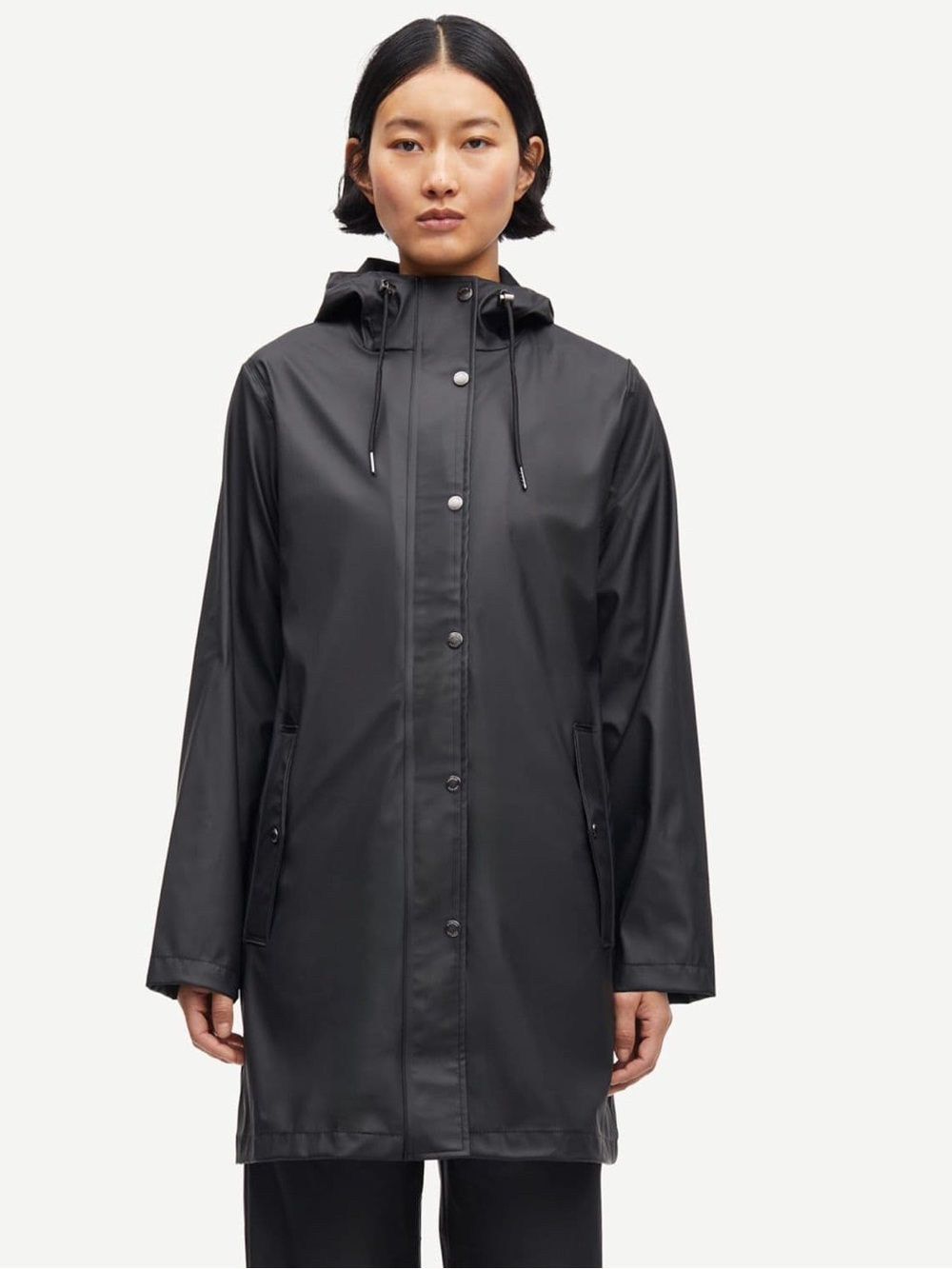 Samsoe Samsoe. Sastala Rain Jacket. Black. Size Small.